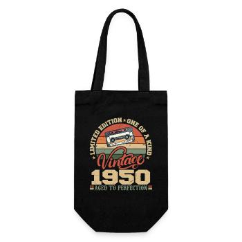 Vintage 1950er Jahre Retro 1950er Jahre Geburtstagsgeschenk - Geschenkbeutel für Flaschen - Schwarz - Vorne