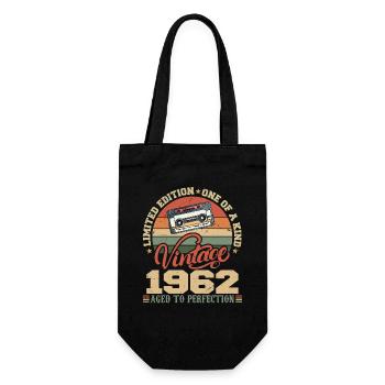 Vintage 1962 Cadeau D'anniversaire Retro 1962 - Sac à bouteille - noir - Devant