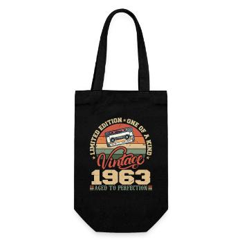 Vintage 1963 Cadeau D'anniversaire Retro 1963 - Sac à bouteille - noir - Devant