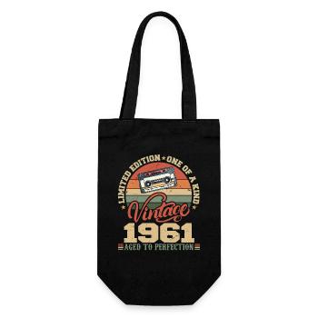 Vintage 1961 Cadeau D'anniversaire Retro 1961 - Sac à bouteille - noir - Devant