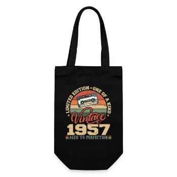 Vintage 1957 Cadeau D'anniversaire Retro 1957 - Sac à bouteille - noir - Devant