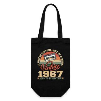 Jahrgang 1967 Retro 1967 Geburtstagsgeschenk - Geschenkbeutel für Flaschen - Schwarz - Vorne