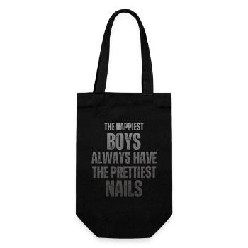 Les gars les plus heureux Les plus beaux ongles Nail Tech - Sac à bouteille - noir - Devant
