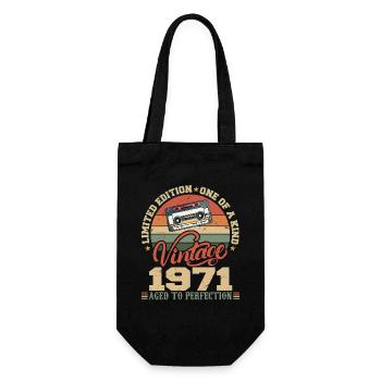 Vintage 1971 Cadeau D'anniversaire Retro 1971 - Sac à bouteille - noir - Devant