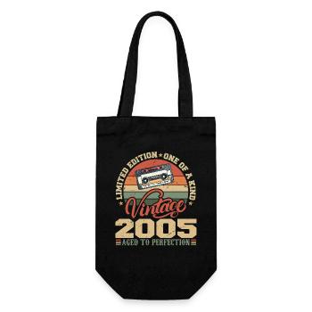 Vintage 2005 Cadeau D'anniversaire Retro 2005 - Sac à bouteille - noir - Devant