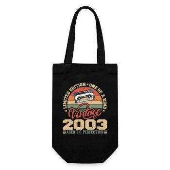 Vintage 2003 Cadeau D'anniversaire Retro 2003 - Sac à bouteille - noir - Devant
