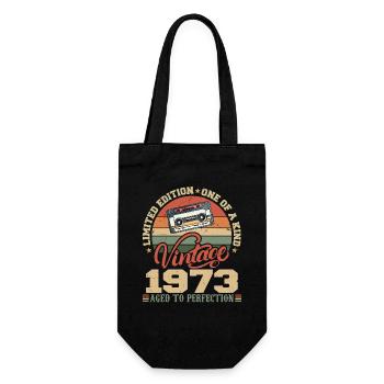 Jahrgang 1973 Retro Geburtstagsgeschenk 1973 - Geschenkbeutel für Flaschen - Schwarz - Vorne