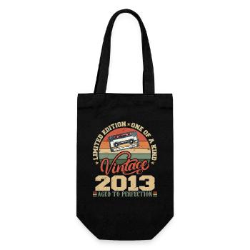 Vintage 2013 Retro Birthday Gift 2013 - Gift Bag for Bottles - black - Front