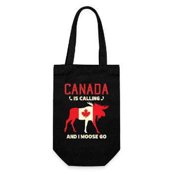 Kanada Elch Kanadische Flagge Maple Leaf - Geschenkbeutel für Flaschen - Schwarz - Vorne
