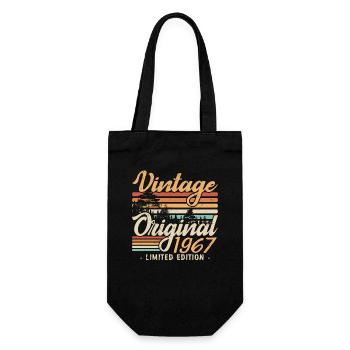 Vintage Anniversary Made in 1967 Retro 1967 - Gift Bag for Bottles - black - Front