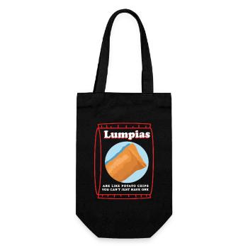 Lumpia Loempia Spring Rolls Gift - Gift Bag for Bottles - black - Front