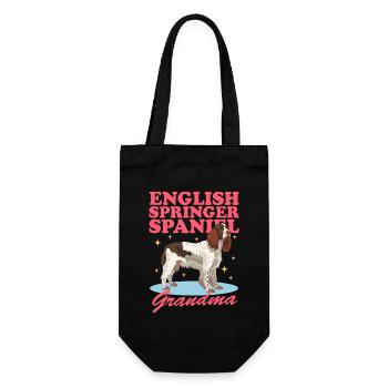 English Springer Spaniel Granny Dogs Gift - Gift Bag for Bottles - black - Front