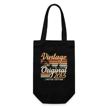 Anniversaire Millésime Fabriqué en 2013 Retro 2013 - Sac à bouteille - noir - Devant