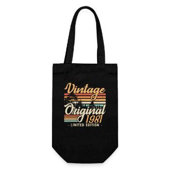 Anniversaire Millésime Fabriqué en 1981 Retro 1981 - Sac à bouteille - noir - Devant
