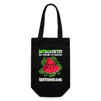 Pastèque Angurie Arbuse pâtisserie cadeau - Sac à bouteille - noir - Devant
