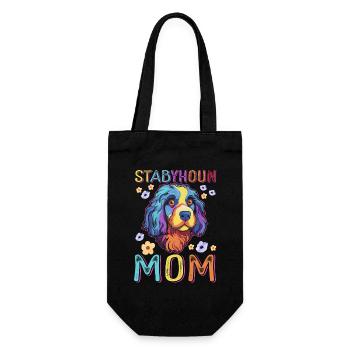 Cadeau de propriétaire de chien Stabyhoun Mom Stabijhoun - Sac à bouteille - noir - Devant