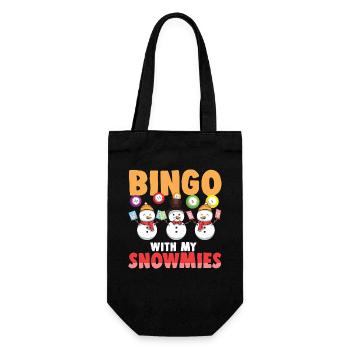 Bingo avec mes snowmies drôle bonhomme de neige - Sac à bouteille - noir - Devant