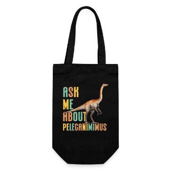 Pelecanimimus Dino Dinosaur Gift - Gift Bag for Bottles - black - Front