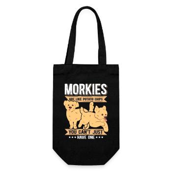 Morkie chien chien propriétaire chien amant cadeau - Sac à bouteille - noir - Devant