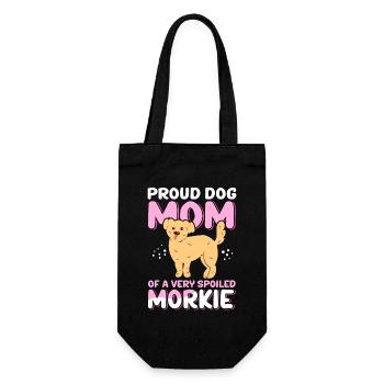 Morkie Mom Dog Owner Dog Lover Gift - Gift Bag for Bottles - black - Front