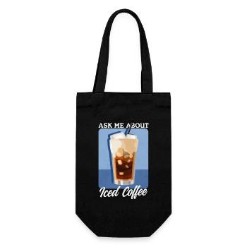 Café glacé Café glacé Cadeau d’amateur de café - Sac à bouteille - noir - Devant