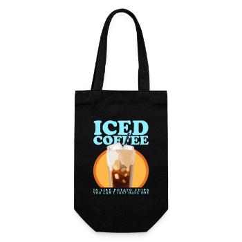 Iced Coffee Coffee Lover Iced Coffee Gift - Gift Bag for Bottles - black - Front