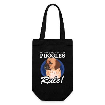 Puggle Dog Dog Owner Dog Owner Gift - Gift Bag for Bottles - black - Front