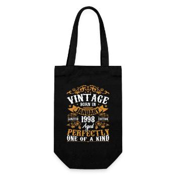 Janvier 1998 Vintage Anniversaire Rétro Cadeau - Sac à bouteille - noir - Devant