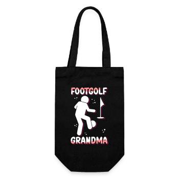 Footgolf Granny Football Golf Footgolfer Gift - Gift Bag for Bottles - black - Front