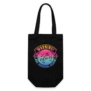 Warning Moms Friends Reunion Girls Trip - Gift Bag for Bottles - black - Front