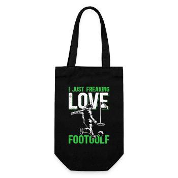 Footgolf Football Golf Footgolfer Player Gift - Gift Bag for Bottles - black - Front