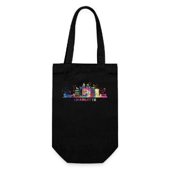 Charlottean's Skyline Charlotte - Gift Bag for Bottles - black - Front