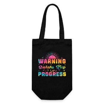 Warning Sisters Trip In Progress - Geschenkbeutel für Flaschen - Schwarz - Vorne