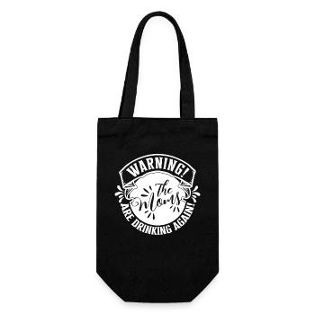 Warning Moms Friends Reunion Girls Trip - Gift Bag for Bottles - black - Front