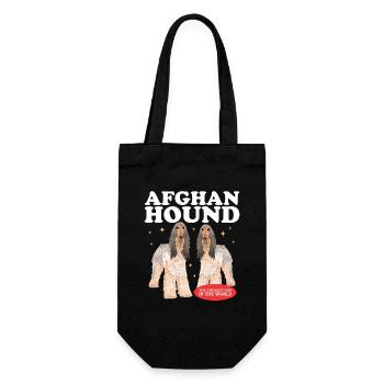 Afghan Hound Dog Owner Gift - Gift Bag for Bottles - black - Front