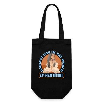 Afghan Hound Dog Dog Owner Gift - Gift Bag for Bottles - black - Front