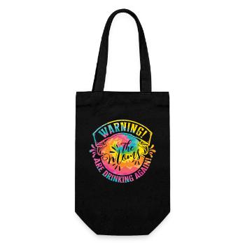 Warning Moms Friends Reunion Girls Trip - Gift Bag for Bottles - black - Front