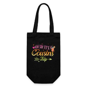 Girls Weekend Oh Sip It's A Cousins Trip - Gift Bag for Bottles - black - Front