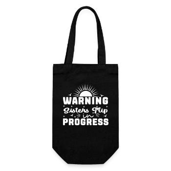 Warning Sisters Trip In Progress - Geschenkbeutel für Flaschen - Schwarz - Vorne