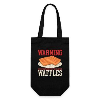 Waffles Waffle Lover Waffle Gift - Gift Bag for Bottles - black - Front