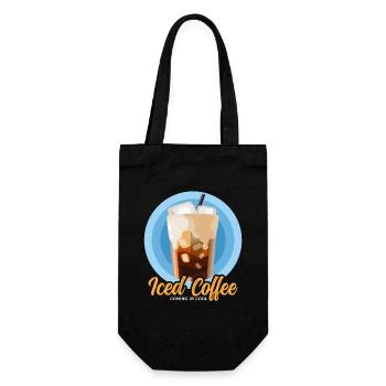 Iced Coffee Iced Coffee Coffee Lover Gift - Gift Bag for Bottles - black - Front