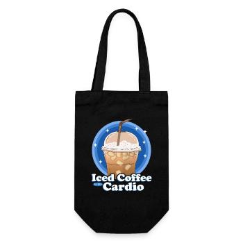 Iced Coffee Iced Coffee Coffee Lover Gift - Gift Bag for Bottles - black - Front