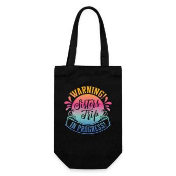 Warning Sisters Trip In Progress - Geschenkbeutel für Flaschen - Schwarz - Vorne