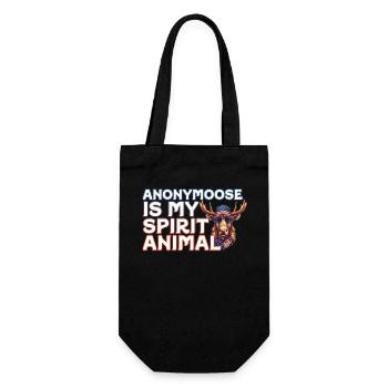 Anonymoose Ist Mein Spirit Animal Cooler Elch - Geschenkbeutel für Flaschen - Schwarz - Vorne