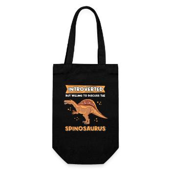 Spinosaurus Dino Dinosaurier Dinos Geschenk - Geschenkbeutel für Flaschen - Schwarz - Vorne