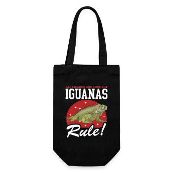 Iguana Reptile Lizard Iguanas Gift - Gift Bag for Bottles - black - Front