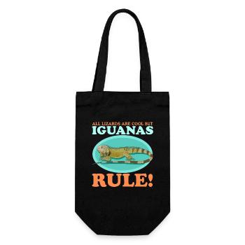 Iguana, Reptile, Lizards, Iguanas, Gift - Gift Bag for Bottles - black - Front