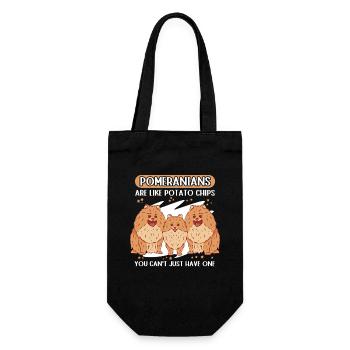 Pomeranian Pomeranian Dog Dog Owner Gift - Gift Bag for Bottles - black - Front