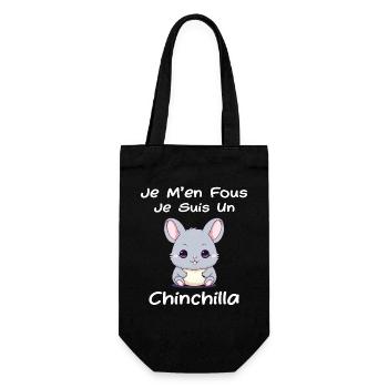 Petit chinchilla mignon - Sac à bouteille - noir - Devant