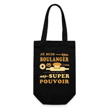 Boulanger Humour Boulangerie - Sac à bouteille - noir - Devant